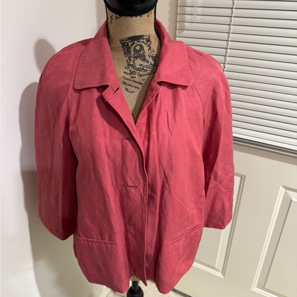 J. Jill Jackets & Blazers - J. Jill Women's Vibrant salmon orangish Pink jacket size S-M